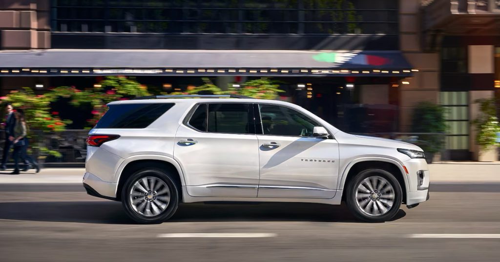 2024 Chevy Traverse on a Street